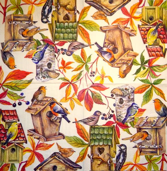 033 Vogelhäuschen - 3-lagig (creme) - Ihr - CS